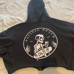 Pacific beach halter zip up hoodie